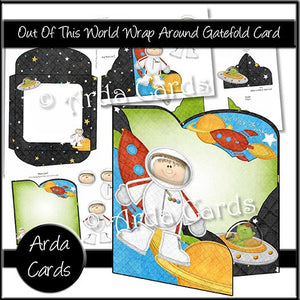 Out Of This World Wrap Around Gatefold Card - The Printable Craft Shop