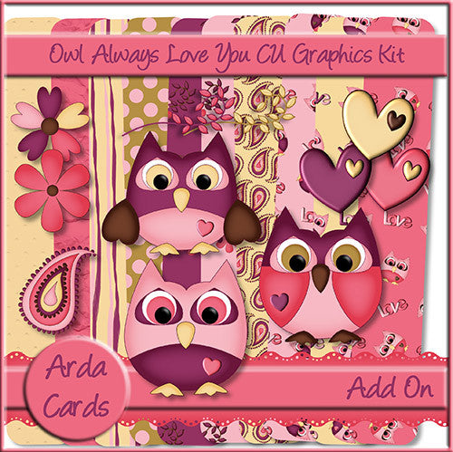 Owl Always Love You! CU Graphics Kit Add On - The Printable Craft Shop