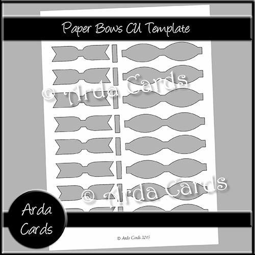Paper Bows CU Template - The Printable Craft Shop