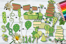 Load image into Gallery viewer, Party Time In Green CU Clipart &amp; Paper