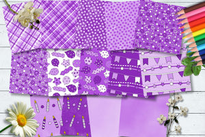 Party Time In Purple CU Clipart & Paper