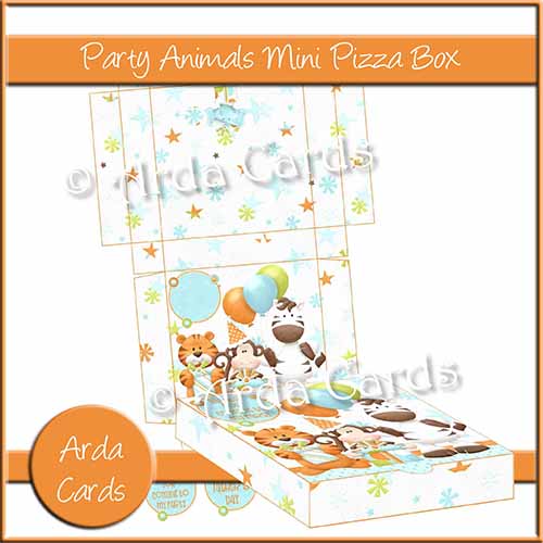Party Animals Mini Pizza Box