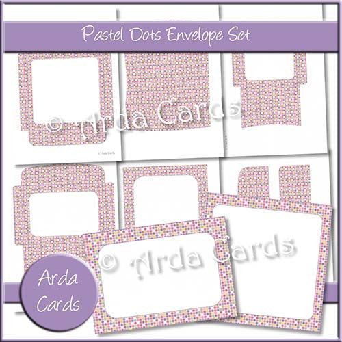Pastel Dots Envelope Set - The Printable Craft Shop