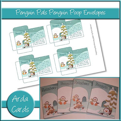 Penguin Pals Penguin Poop Envelopes - The Printable Craft Shop