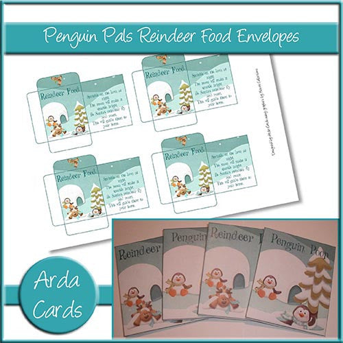 Penguin Pals Reindeer Food Envelopes - The Printable Craft Shop