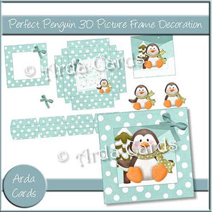 Perfect Penguin 3D Picture Frame Printable Decoration - The Printable Craft Shop