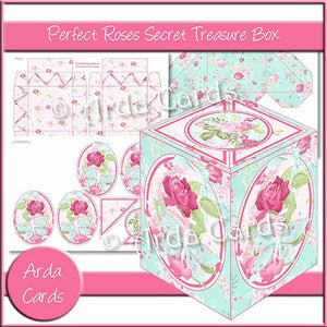 Perfect Roses Secret Treasure Box - The Printable Craft Shop