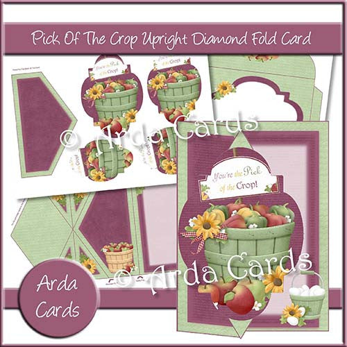 Pick Of The Crop Upright Diamond Fold Card - The Printable Craft Shop