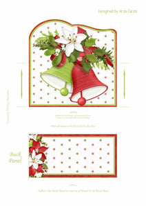Christmas Bells Printable Easel Card with Drawer