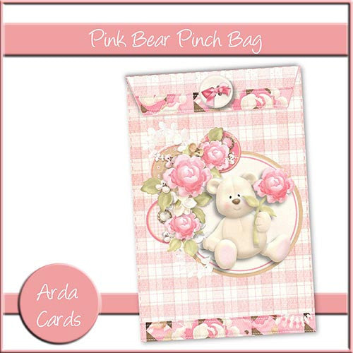 Pink Bear Pinch Bag - The Printable Craft Shop