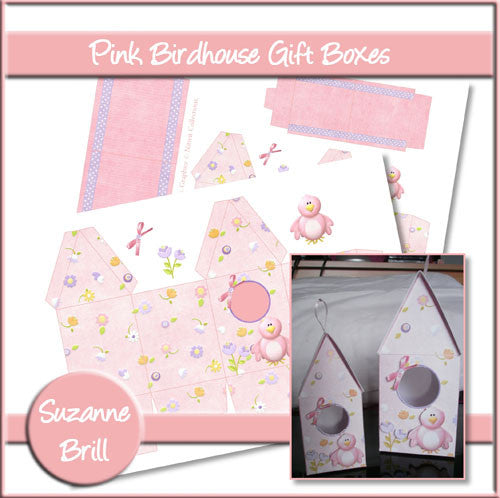 Pink Birdhouse Gift Boxes - The Printable Craft Shop