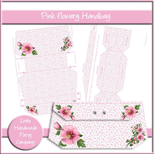 Pink Flowery Handbag - The Printable Craft Shop
