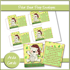 Polar Bear Poop Envelopes - The Printable Craft Shop