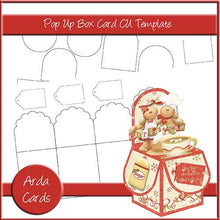 Load image into Gallery viewer, 3 Pop Up Box Card Templates [Commercial Use Design Resources] - The Printable Craft Shop