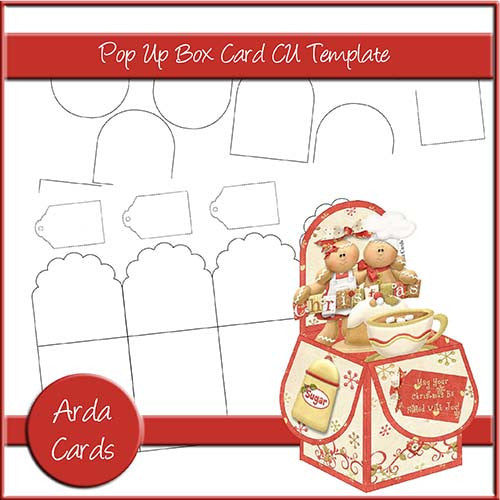 3 Pop Up Box Card Templates [Commercial Use Design Resources] - The Printable Craft Shop