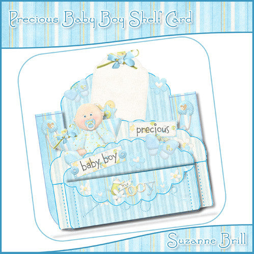 Precious Baby Boy Shelf Card - The Printable Craft Shop
