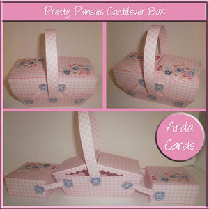 Pretty Pansies Cantilever Box - The Printable Craft Shop