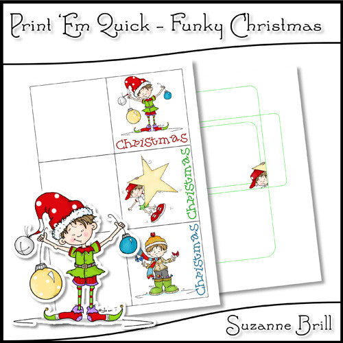 Print 'Em Quick - Funky Christmas - The Printable Craft Shop