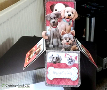 Load image into Gallery viewer, Puppy Love Printable Pop Up Box Card