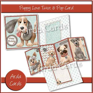 Puppy Love Twist & Pop Card