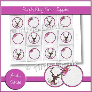 Purple Stag Circle Toppers