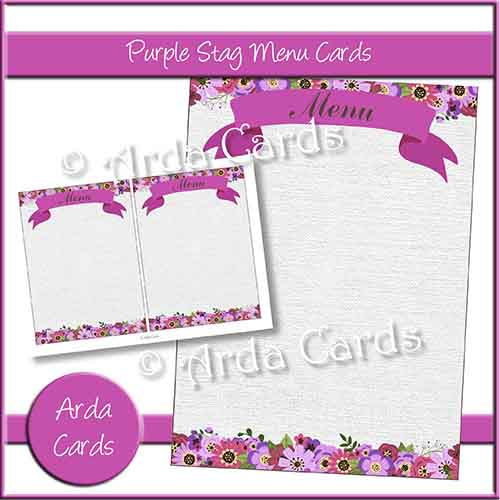 Purple Stag Menu Cards