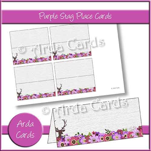 Purple Stag Place Cards