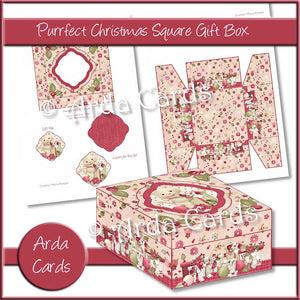Purrfect Christmas Square Gift Box