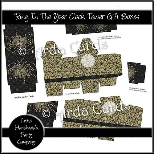 Ring In The Year Clock Tower Gift Boxes - The Printable Craft Shop