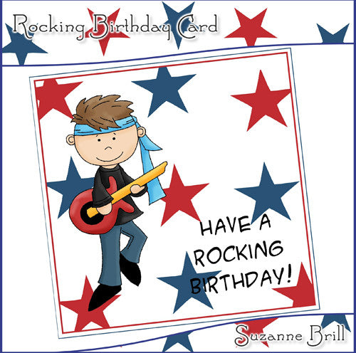 Rocking Birthday Card - The Printable Craft Shop