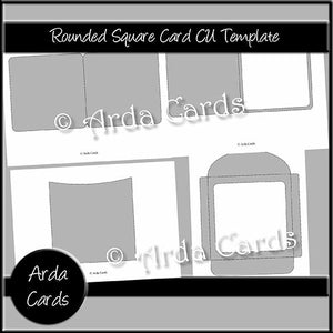 Rounded Square Card CU Template - The Printable Craft Shop