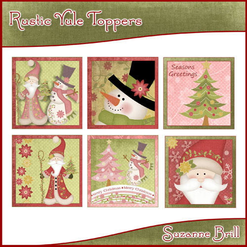 Rustic Yule Toppers - The Printable Craft Shop
