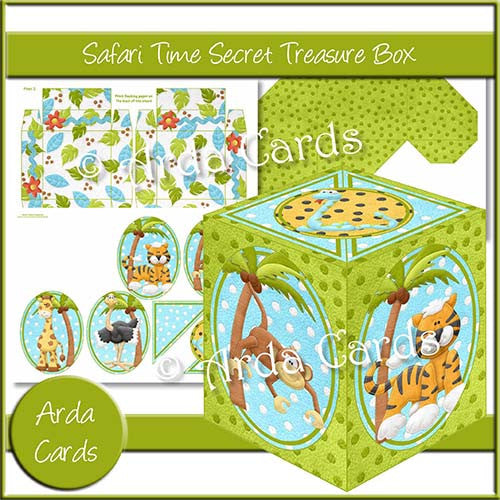 Safari Time Secret Treasure Box - The Printable Craft Shop