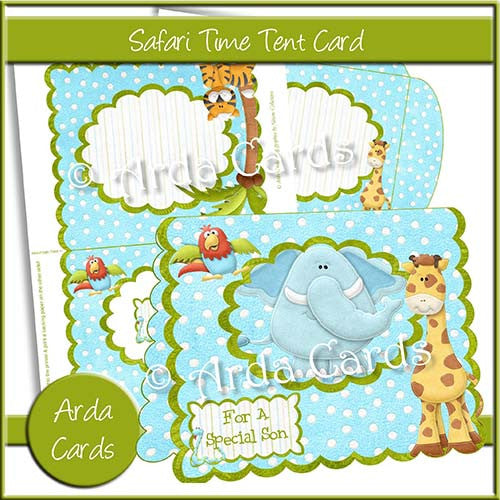 Safari Time Tent Card - The Printable Craft Shop