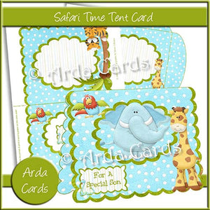 Safari Time Tent Card - The Printable Craft Shop