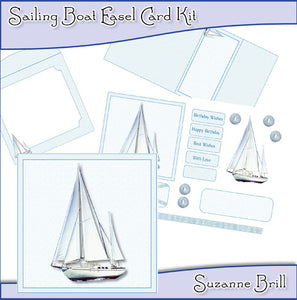 Sailing Boat Easel Card Kit - The Printable Craft Shop