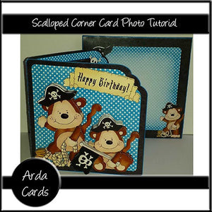 Scalloped Corner Card Photo Tutorial - The Printable Craft Shop