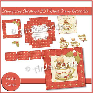 Scrumptious Christmas 3D Picture Frame Printable Decoration - The Printable Craft Shop