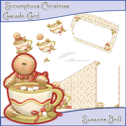 Scrumptious Christmas Cascade Card - The Printable Craft Shop