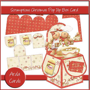 Scrumptious Christmas Pop Up Box Card - The Printable Craft Shop