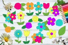 Load image into Gallery viewer, Sherbet Dip Fun Flowers CU Clipart