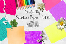 Load image into Gallery viewer, Sherbet Dip CU Scrapbook Papers - Solids