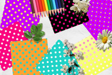 Load image into Gallery viewer, Sherbet Dip CU Scrapbook Papers - Polka Dots