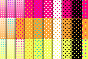 Sherbet Dip CU Scrapbook Papers - Polka Dots