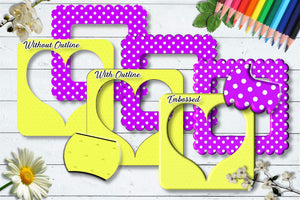 Sherbet Dip Square Frames CU Clipart Set 1