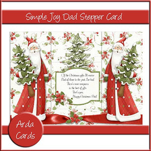 Simple Joy Dad Stepper Card - The Printable Craft Shop