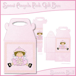 Snow Angels Pink Gift Box - The Printable Craft Shop