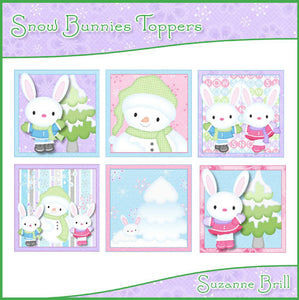 Snow Bunnies Toppers - The Printable Craft Shop