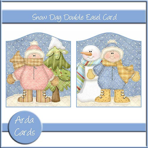 Snow Day Double Easel Card - The Printable Craft Shop