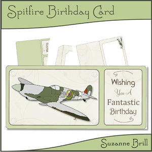 Spitfire Birthday Card - The Printable Craft Shop